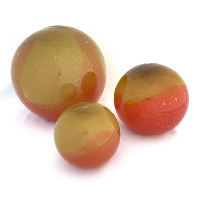Esferas de vidrio soplado naranja