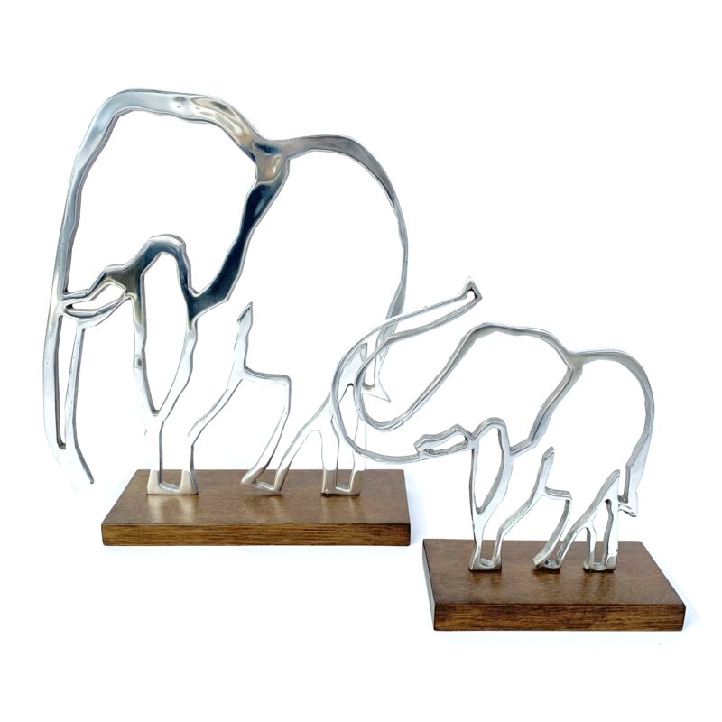 Elfante decorativo en pewter